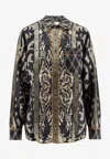Pierre-louis Mascia Aloe Printed Silk Buttoned Shirt In Multi