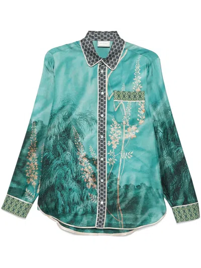 Pierre-louis Mascia Aloe Shirt In Blue