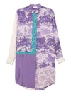Pierre-louis Mascia Blue Purple Silk Duster In Pink