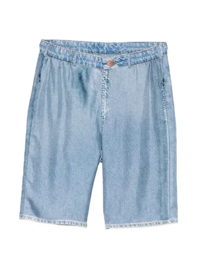 Pierre-louis Mascia Pierre Louis Mascia Silk Shorts In Blue