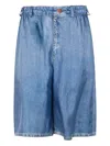 Pierre-louis Mascia Denim Shorts With Belt Loops In Blue