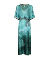 Pierre-louis Mascia Multicolor Blue Aloes Kaftan In Blue