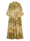 Pierre-louis Mascia Aloe Silk Maxi Dress In Multi