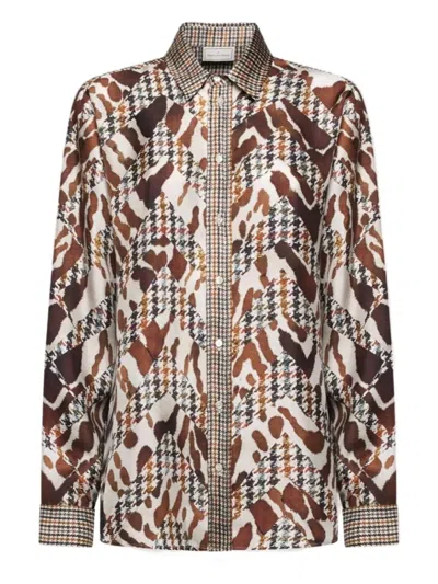 Pierre-louis Mascia Aloe Silk Shirt In Multi