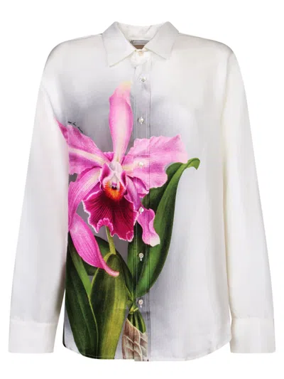 Pierre-louis Mascia Aloegot Pink And White Flower Shirt In Nessuno