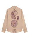 Pierre-louis Mascia Aloegots Clockwork-print Shirt In Multi