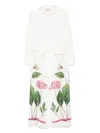 Pierre-louis Mascia Floral Pattern Dress In White