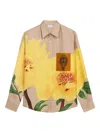 Pierre-louis Mascia Aloegots Peony-print Pocket Shirt In Multi