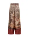 Pierre-louis Mascia Red-beige Print Trousers In Multicolor