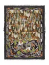 Pierre-louis Mascia Aloeuw Abstract-print Fringed Scarf In Multi