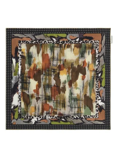Pierre-louis Mascia Aloeuw Abstract-print Silk Scarf In Multi