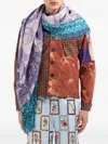 Pierre-louis Mascia Aloe Multicolor Purple Scarf In Multi