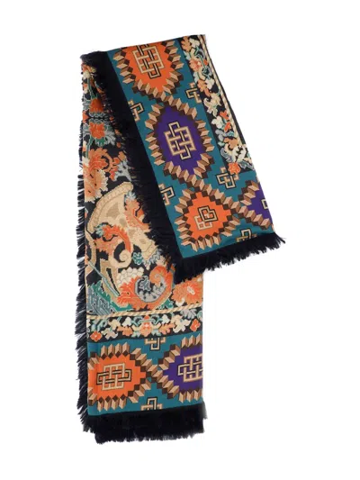 Pierre-louis Mascia Vibrant Multicolour Scarf With Intricate Pattern