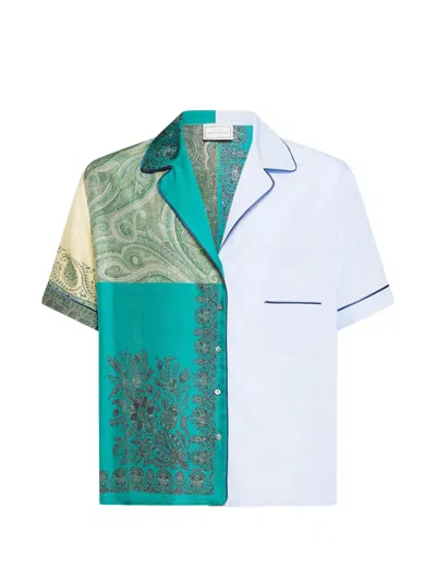 Pierre-louis Mascia Alorhi Patchwork Shirt In Multi