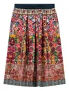 Pierre-louis Mascia Alosol Pleated Floral-print Midi Skirt In Multi