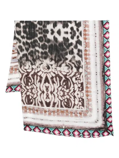 Pierre-louis Mascia Animal-print Silk Scarf In Multi