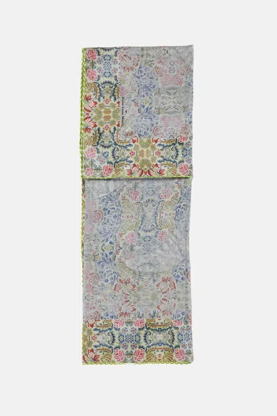 Pierre-louis Mascia Silk Bandana Scarf With Floral Print In Multi