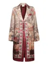 Pierre-louis Mascia Beige Outerwear With Floral Patterns