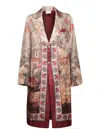 Pierre-louis Mascia Beige Outerwear With Floral Patterns In Beige