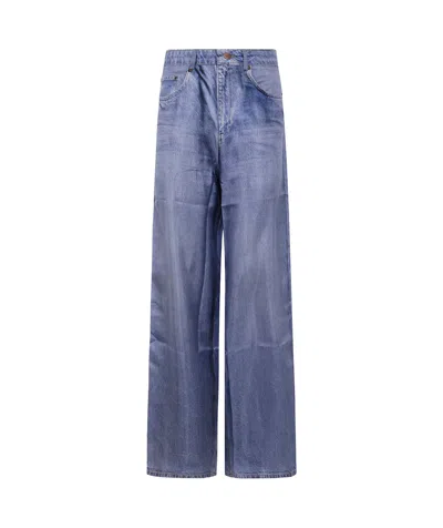 Pierre-louis Mascia Belt-loop Casual Pants In Blue