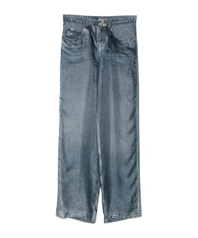 Pierre-louis Mascia Belt Loop Denim Trousers In Blue
