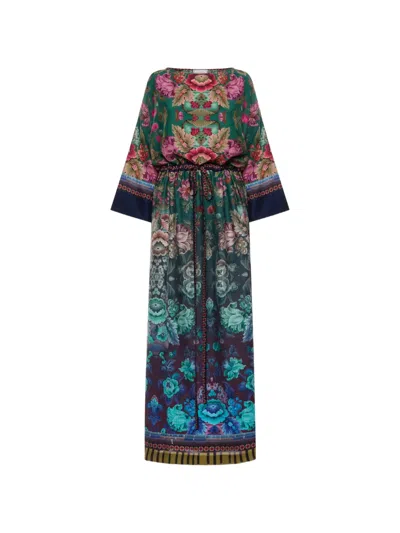 Pierre-louis Mascia Pierre Louis Mascia Printed Silk Dress In Multi