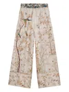 Pierre-louis Mascia Bird-print Elastic-waist Trousers