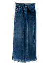Pierre-louis Mascia Denim Print Trousers In Blue