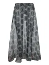 Pierre-louis Mascia Blue Organza Kobes Midi Skirt In Blue