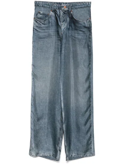 PIERRE-LOUIS MASCIA BLUE SILK TROUSERS