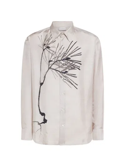 Pierre-louis Mascia Brushstroke-motif Shirt In Neutral