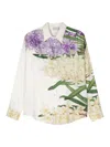 Pierre-louis Mascia Aloe Floral-print Silk Shirt In White