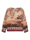 Pierre-louis Mascia Pierre Louis Mascia Printed Silk Blouse