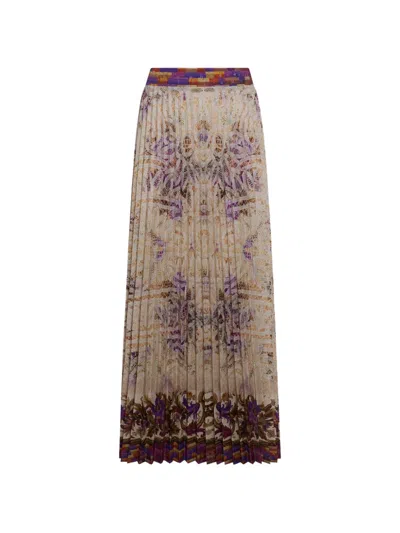 Pierre-louis Mascia Ceto Pleated Maxi Skirt In Brown