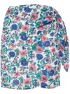 Pierre-louis Mascia Charlie Floral-print Mini Skirt In White