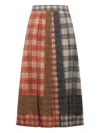 Pierre-louis Mascia Check-pattern Midi Skirt In Multi