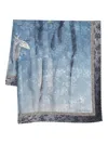 Pierre-louis Mascia Cialda Floral-print Scarf In Blue
