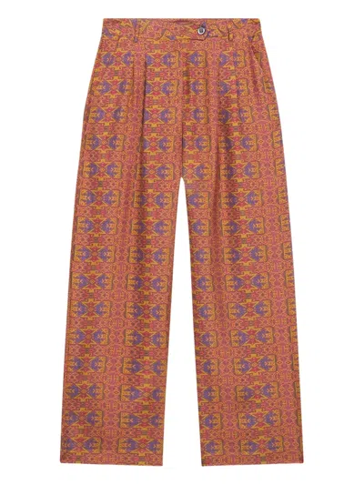 Pierre-louis Mascia Cialda Geometric-pattern Trousers In Multi