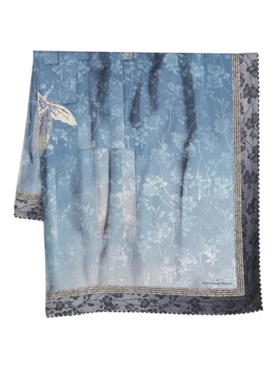 PIERRE-LOUIS MASCIA "CIALDA" HAND FINISH 90X90 CM SCARF,CIALDA.TW.090X090M 517539 LIGHT BLUE