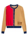Pierre-louis Mascia Colour-block Panelled Cardigan In Nude