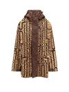 Pierre-louis Mascia Tweed-lined Patterned Jacket In Brown