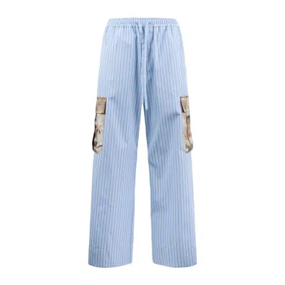 Pierre-louis Mascia Cotton Silk Blend Patchwork Pants