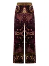 Pierre-louis Mascia Damask-print Velvet Trousers In Burgundy