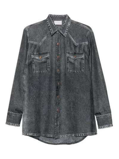 PIERRE-LOUIS MASCIA PIERRE-LOUIS MASCIA DENIM PRINT SILK SHIRT