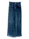 Pierre-louis Mascia Denim Print Trousers In Blue