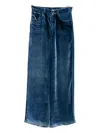 Pierre-louis Mascia Denim Print Trousers In Blue