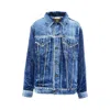 Pierre-louis Mascia Pierre Louis Mascia Denim Print Jacket In Blue