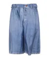 Pierre-louis Mascia Denim Shorts With Belt Loops In Blue