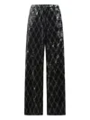 Pierre-louis Mascia Diamond-pattern Trousers In Black