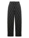 Pierre-louis Mascia Diamond-pattern Trousers In Black